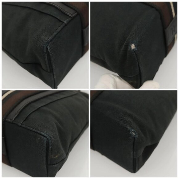 HERMES Toroca Horizontal PM Hand Bag Canvas Black Auth - Picture 16 of 16